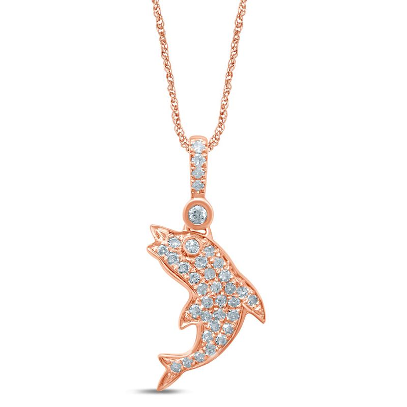 Diamond Fashion Pendant in 10k Rose Gold image number null