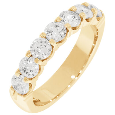 Ladies' 7-Stone 1.5ctw. Diamond Wedding Band in 14K Yellow Gold (FG, VS1-VS2)