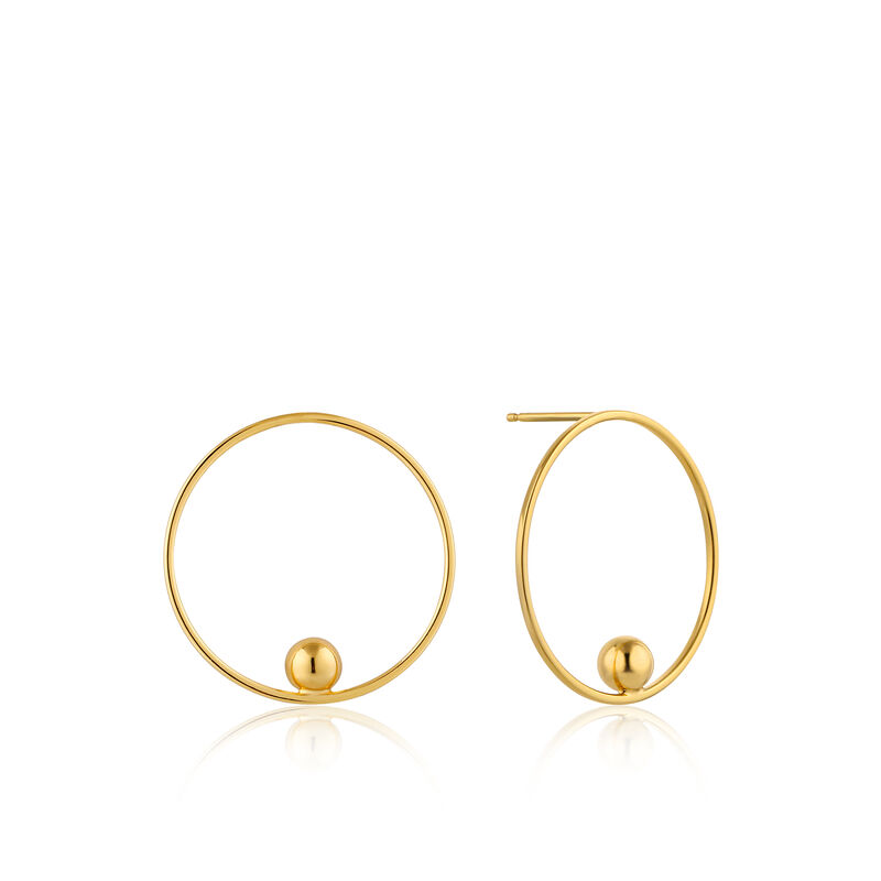 Orbit Front Hoop Earrings in Sterling Silver/Gold Plated image number null