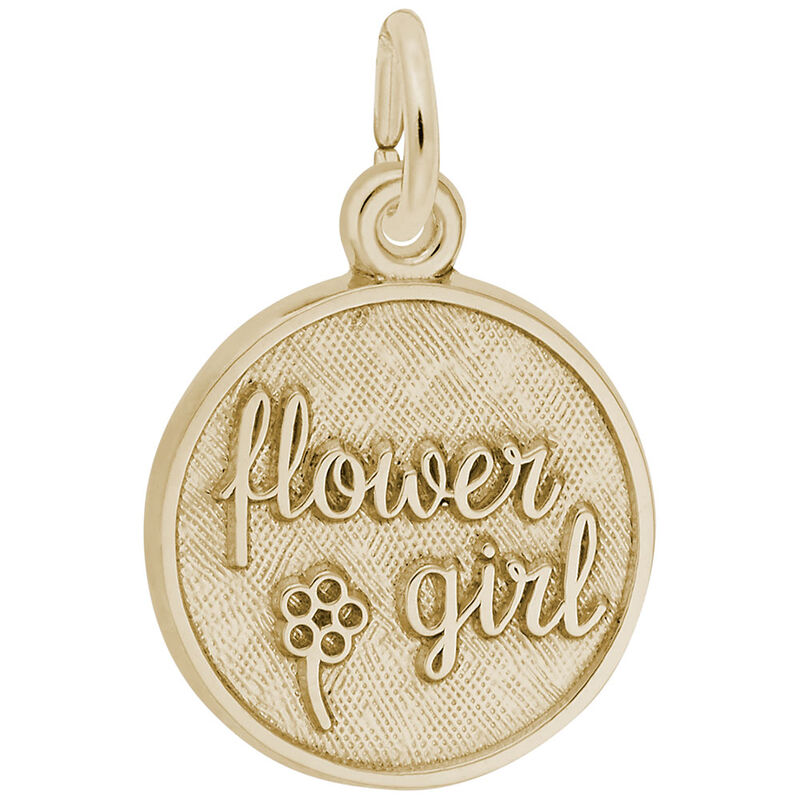 Flower Girl Charm in 14k Yellow Gold image number null