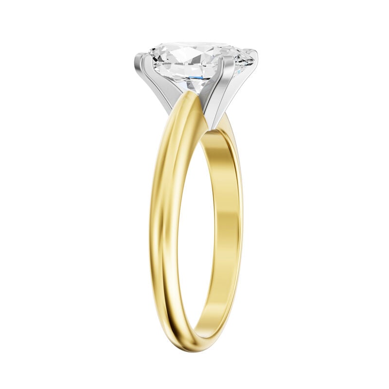 Oval Lab Grown Diamond 6ct Solitaire Engagement Ring in 14k Yellow Gold image number null