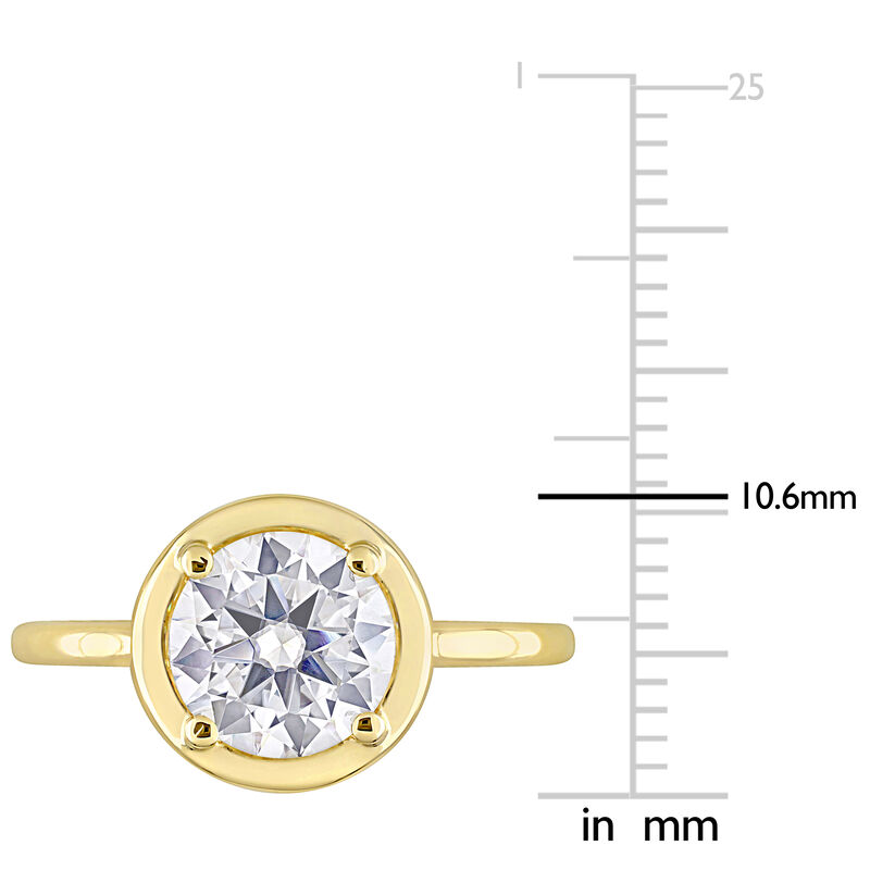 Brilliant-Cut 1 4/5ctw. Created Moissanite Solitaire Engagement Ring in 10k Yellow Gold image number null