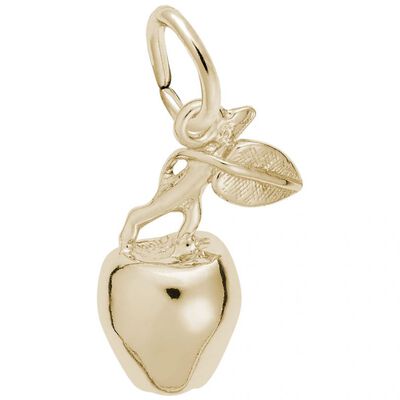 Apple Charm in Gold Plated Sterling Silver