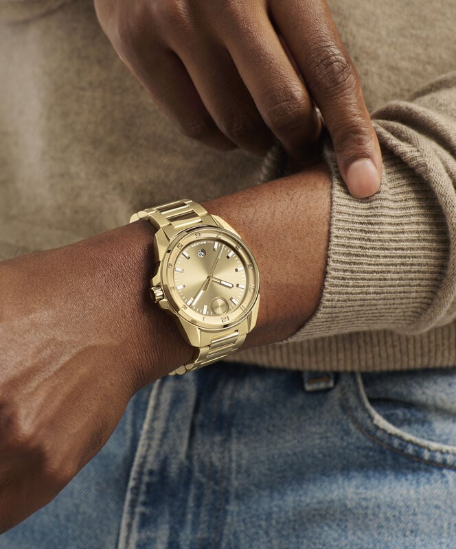 Movado BOLD Verso S Tonal Sunray Dial Yellow Gold Tone 3601392 image number null