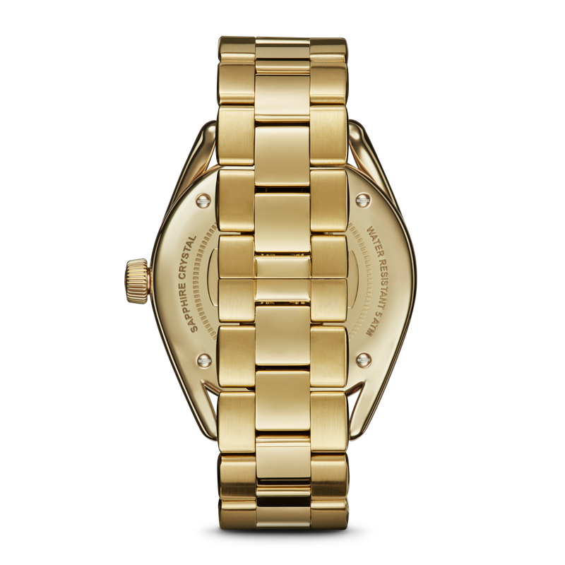 Shinola Ladies' Derby Day-Night White Dial Yellow PVD 38mm Watch S0120275531 image number null