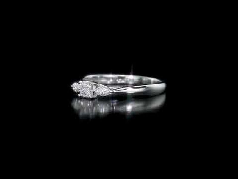 Princess & Marquise Cut Diamond Promise Ring 1/4ctw. in 10k White Gold  image number null