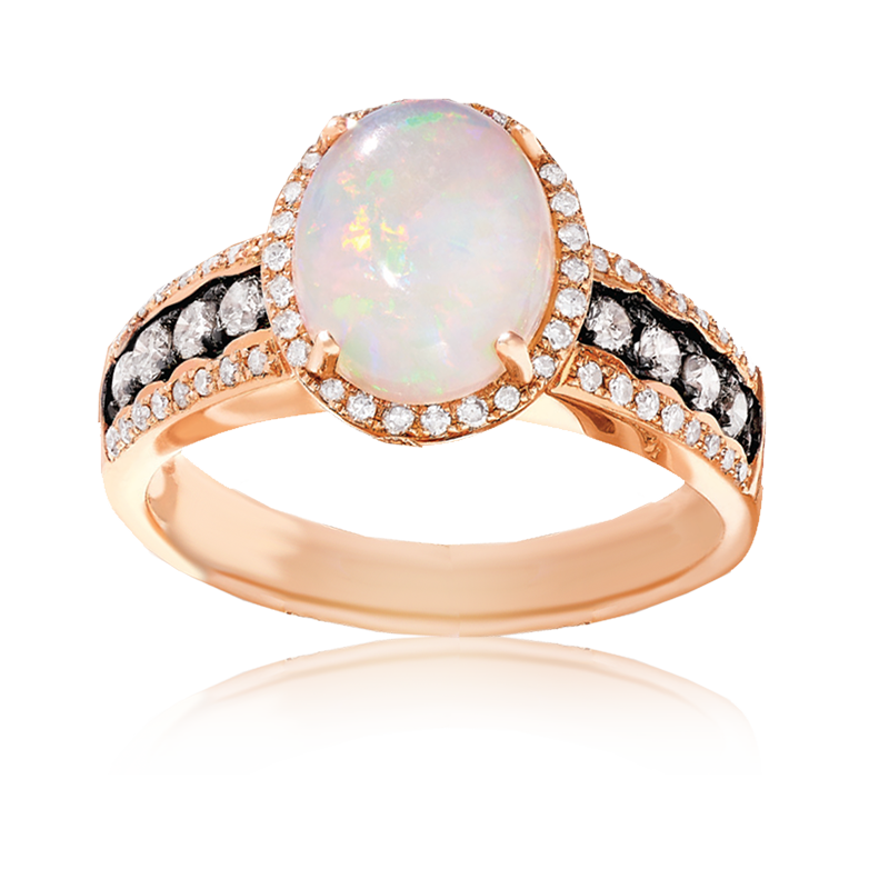 EFFY Opal & Diamond Ring in Rose Gold image number null