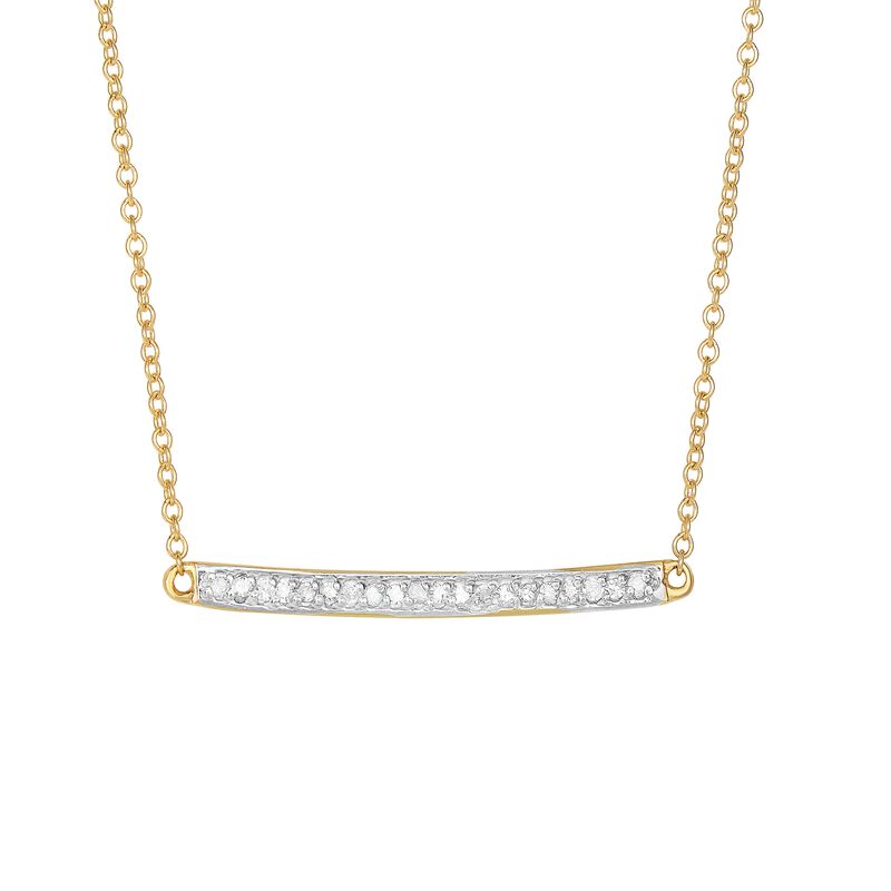 Diamond Bar Necklace in 14k Yellow Gold image number null