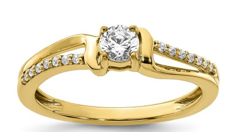 Lab Grown 0.32ctw. Diamond Promise Ring in 10k Yellow Gold image number null