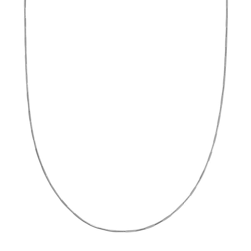 Snake Chain 22" in Sterling Silver (1.1mm) image number null