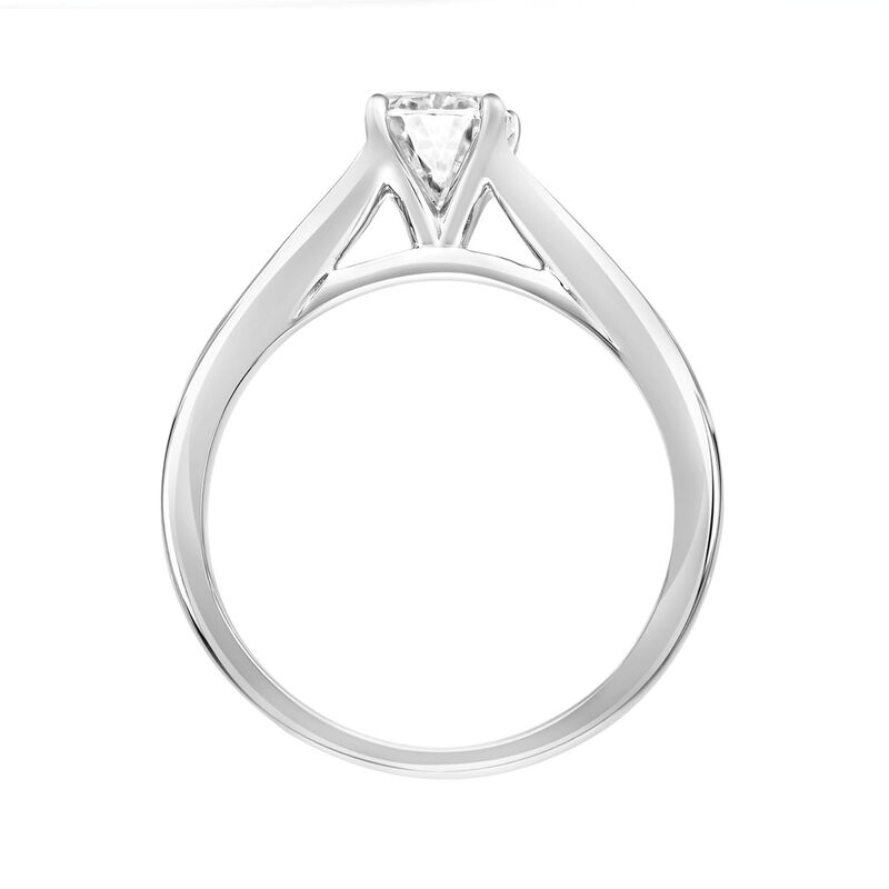 Pear-Cut 1ctw. Moissanite Solitaire Engagement Ring in Sterling Silver image number null