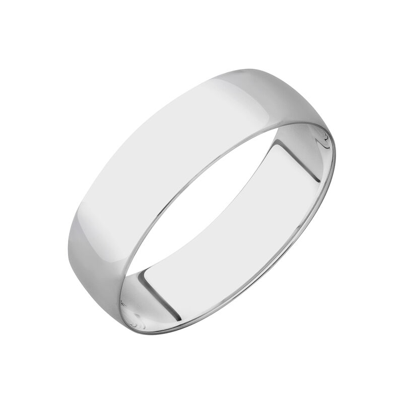 Men's 10k White Gold Wedding Ring (6mm) image number null