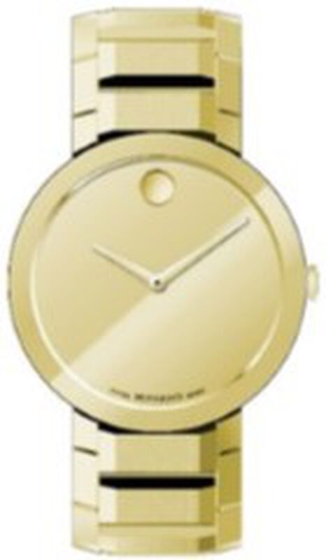 Movado Men's Swiss Sapphire Gold-Tone PVD Stainless Steel Bracelet Watch 39mm 607180 image number null
