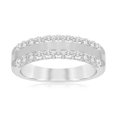 Lab Grown Diamond 3/4ctw. 14k White Gold Anniversary Ring