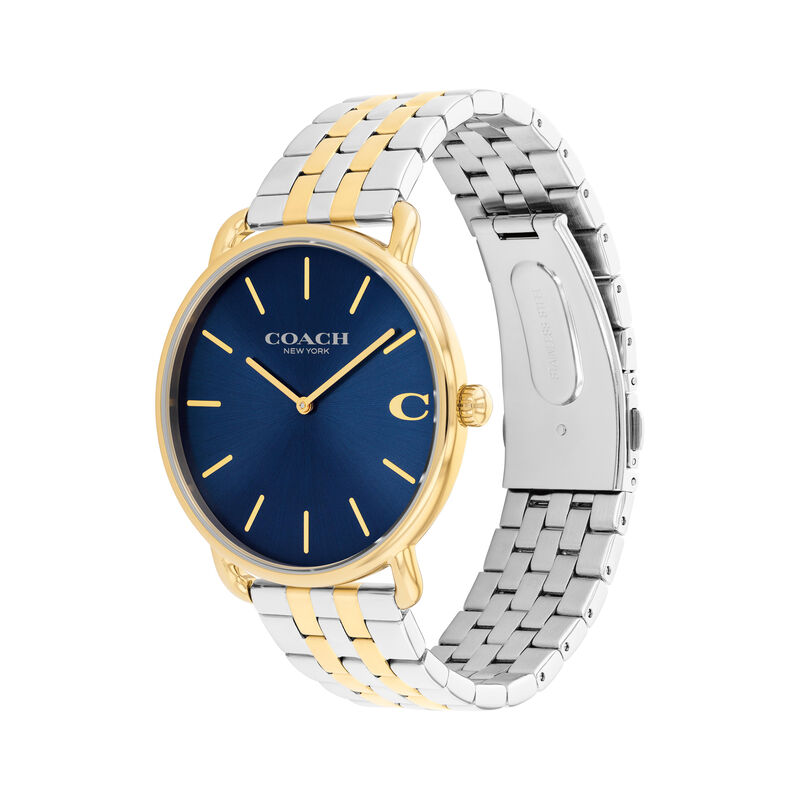 Coach Men's Navy Sunray Dial Gold Tone 43mm Watch 14602748 image number null