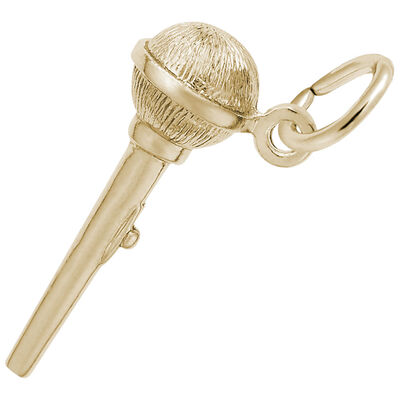 Microphone Charm in 10k Yellow Gold