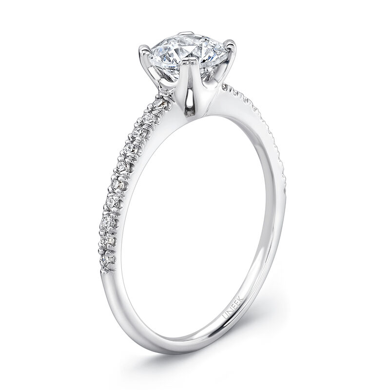 Uneek Unity Round .20ctw. Diamond Solitaire Semi-Mount in 14K White Gold image number null
