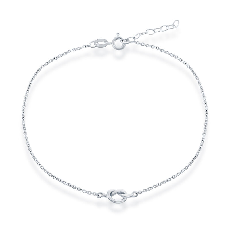 Love Knot Anklet in Sterling Silver image number null