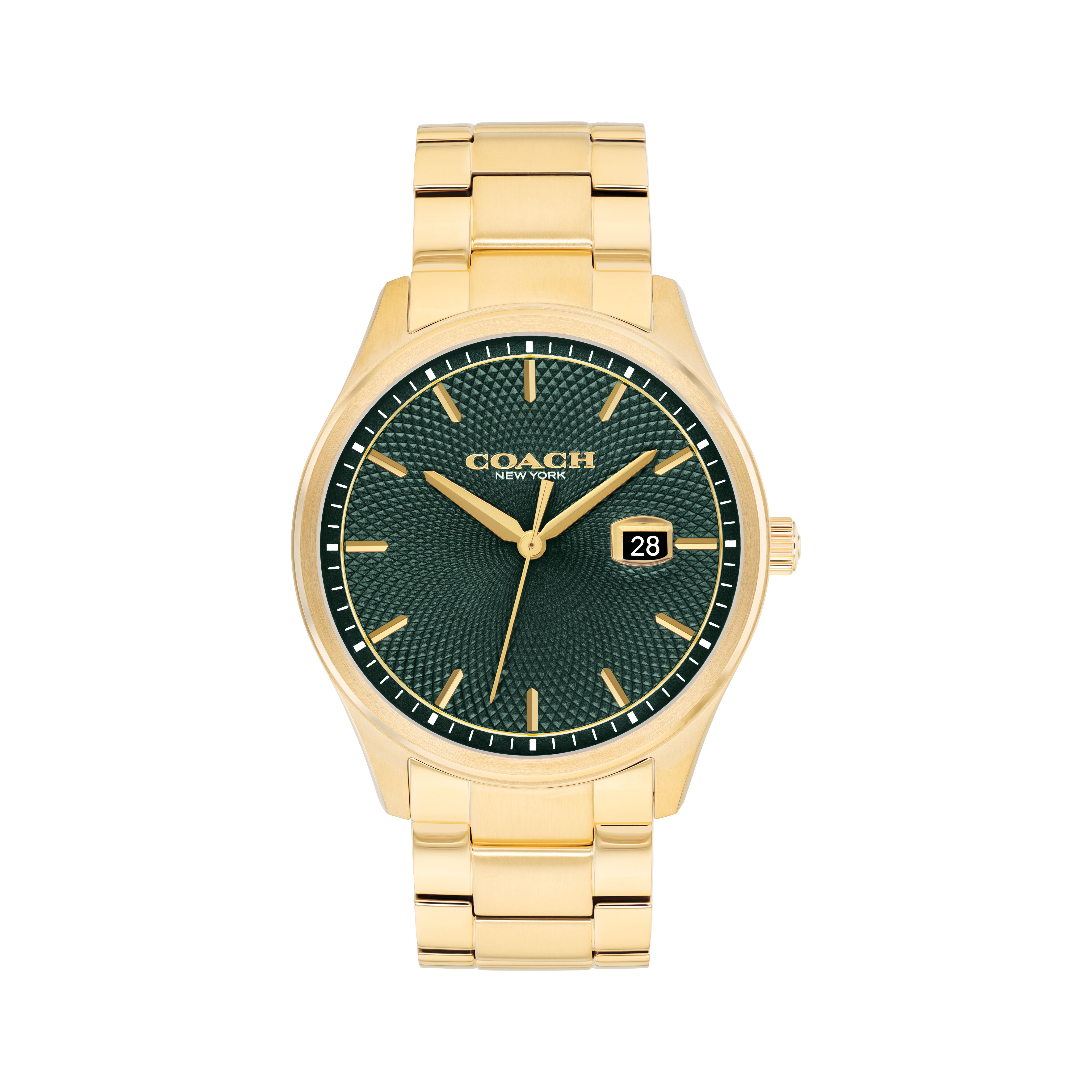 Coach Men's Green Dial Stainless Steel Watch 14602753