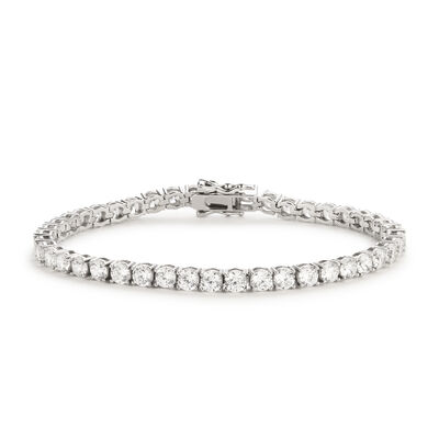Cubic Zirconia 4mm Tennis Bracelet in Sterling Silver