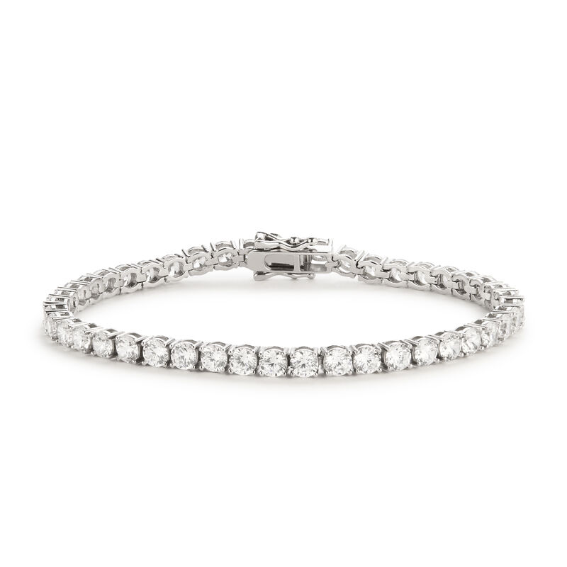Cubic Zirconia 4mm Tennis Bracelet in Sterling Silver image number null
