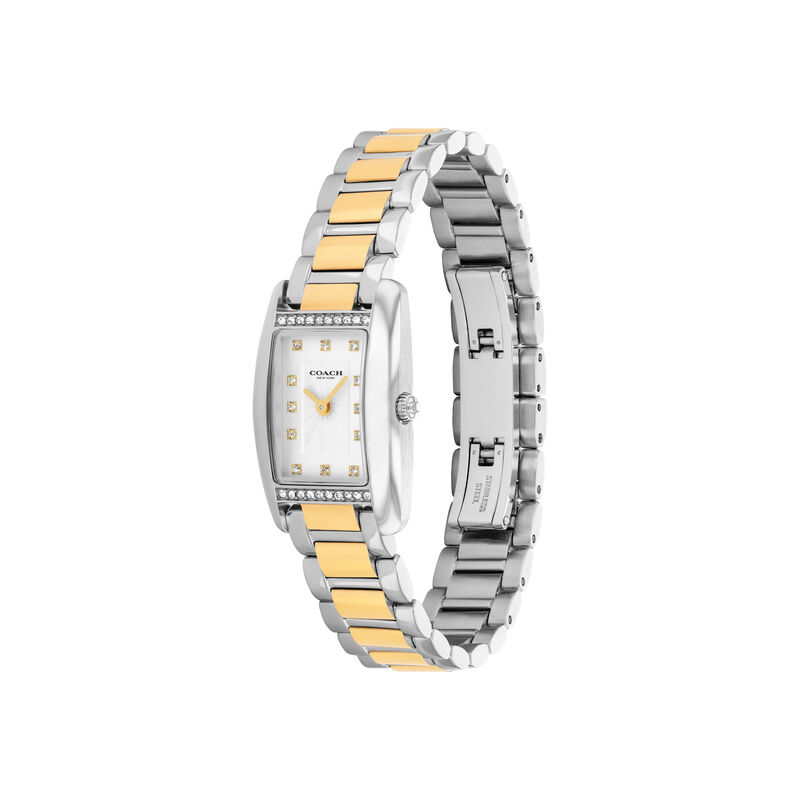 Coach Ladies' Reese Mini White Dial With Crystals Gold Tone Stainless Steel Bracelet 30mm Watch 14504590 image number null