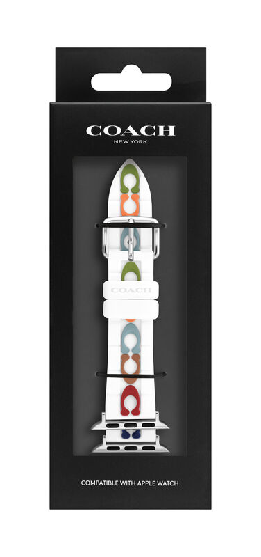 Coach Ladies' Multi-Color Rubber Apple Watch Strap 14700099 image number null