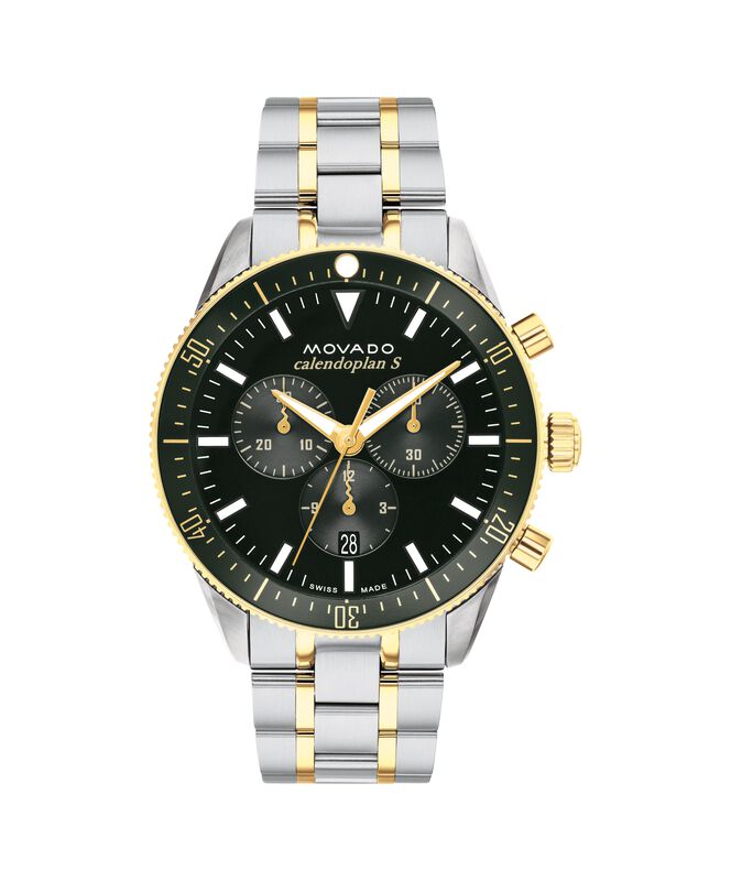 Movado Heritage Calendoplan Chronograph Watch Green Dial 3650167 image number null
