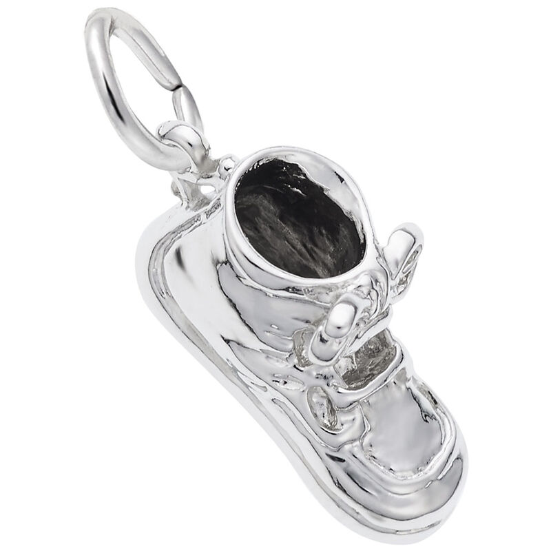 Baby Shoe Charm in Sterling Silver image number null