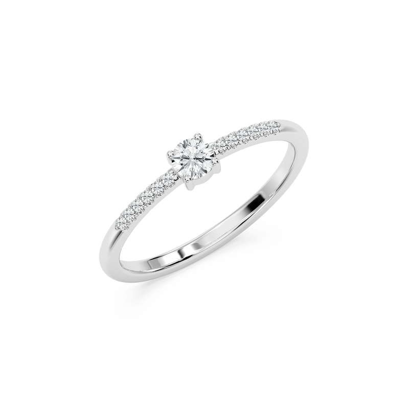 Lab Grown Diamond Promise Ring in 10k White Gold image number null