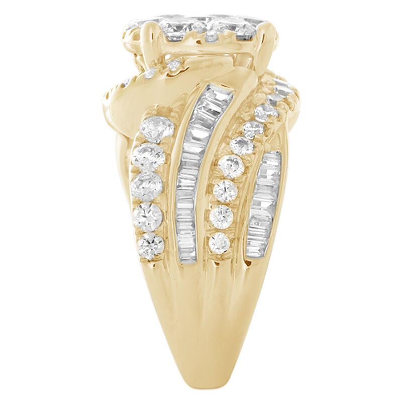 Diamond 3ctw. Composite Engagement Ring in 14k Yellow Gold image number null