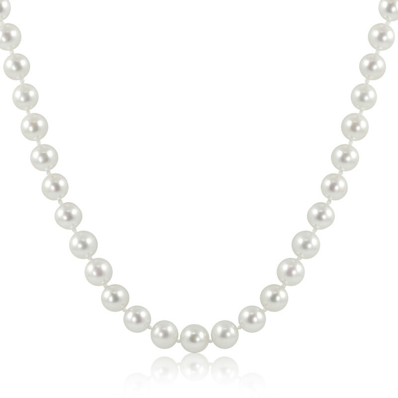 Akoya 6 - 6.5mm Pearl Strand 18" with 14k White Gold Clasp image number null