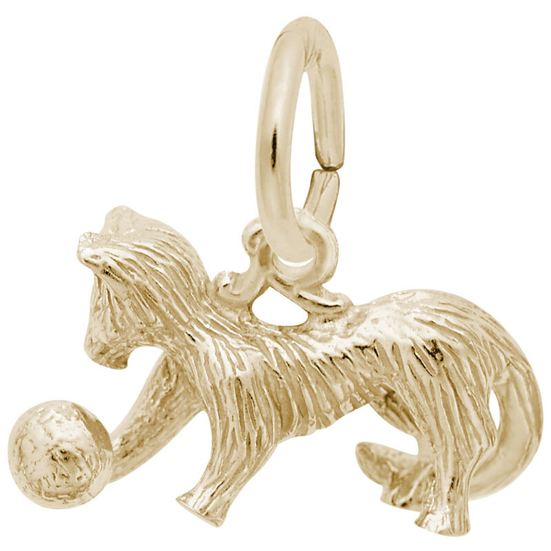 Playing Kitten Charm in 14K Yellow Gold image number null