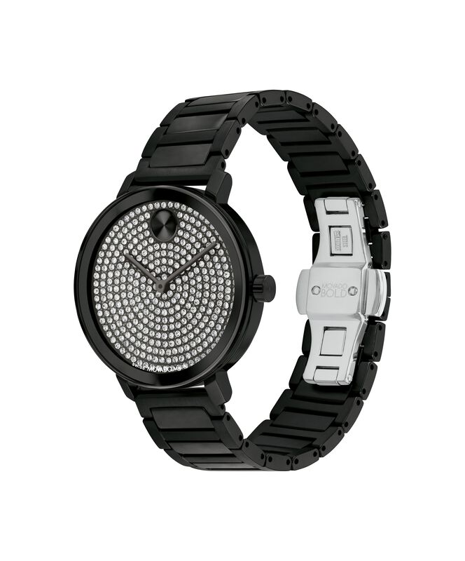 Movado Bold Ladies Black Ion Plated Stainless Steel Evolution 2.0  Watch 3601153 image number null