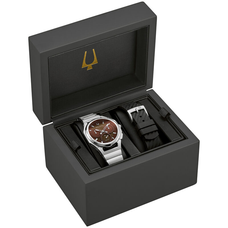 Bulova CURV Chronograph Brown Skeleton Dial 96K117 image number null
