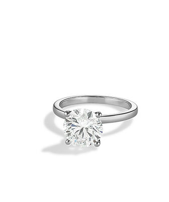 Brilliant-Cut Lab Grown 1ctw. Diamond Ribbon Halo Engagement Ring in 14k White Gold