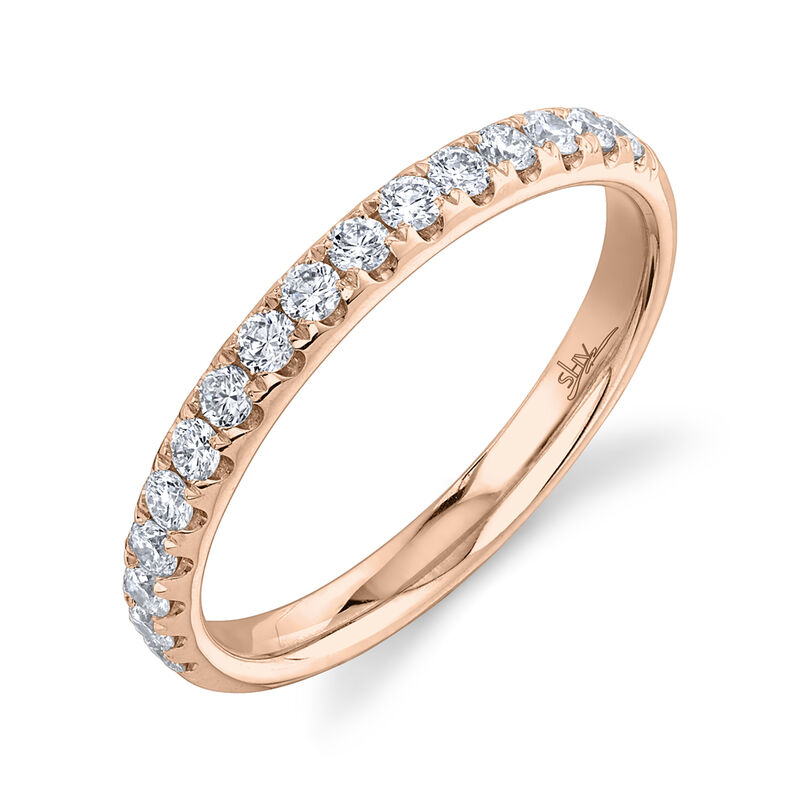 Shy Creation 3/8ctw. Matching Diamond Wedding Band in 14k Rose Gold image number null