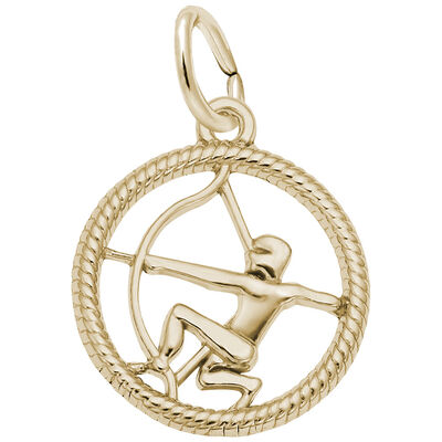 Sagittarius Charm in Gold Plated Sterling Silver