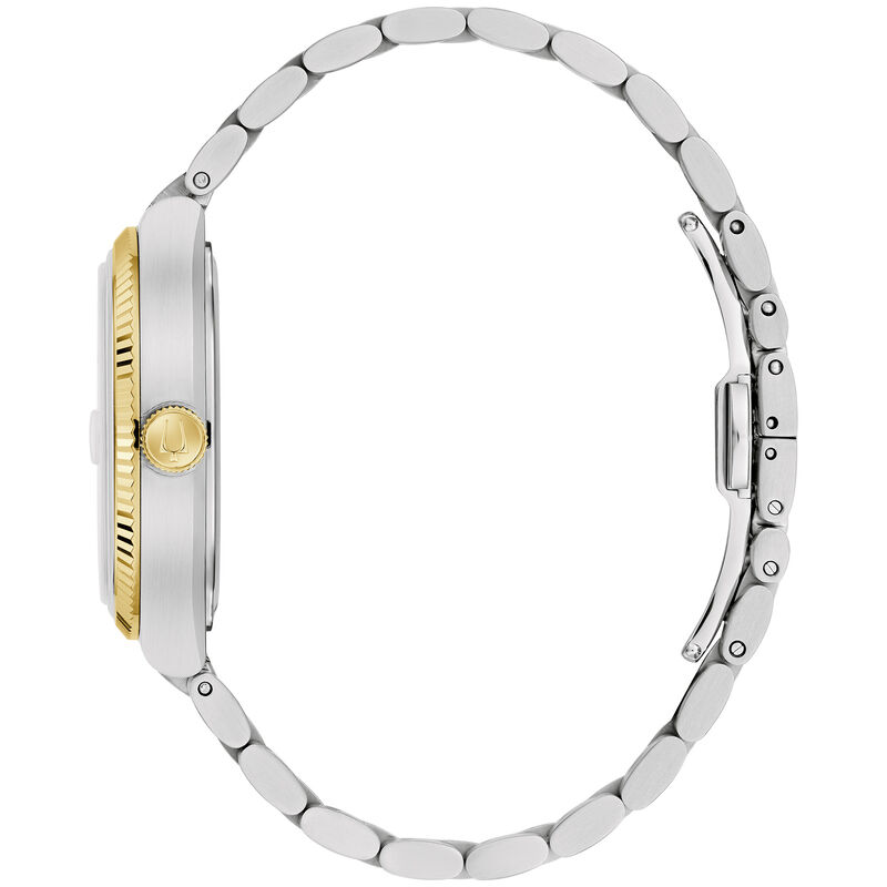 Bulova Super Seville Chronograph Black Dial Two-Tone Stainless Steel 43mm Watch 98B458 image number null