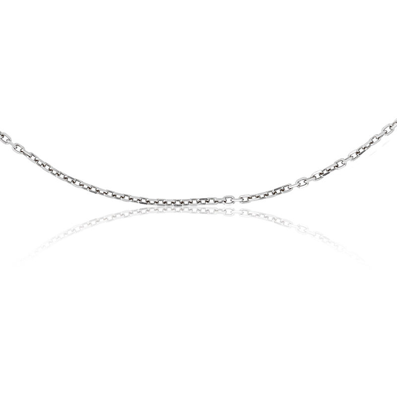 Sterling Silver Rhodium Cable Chain image number null