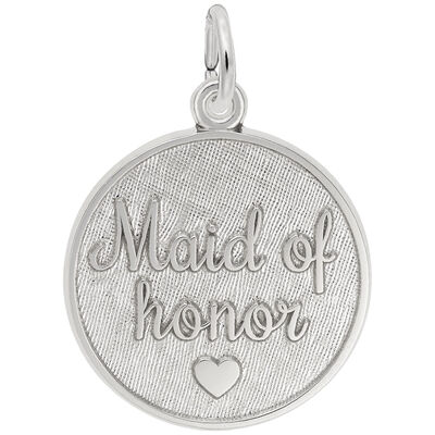 Maid of Honor Charm in Sterling Silver
