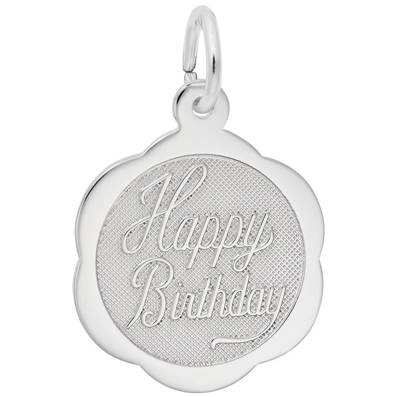 Birthday Charm in 14K White Gold image number null