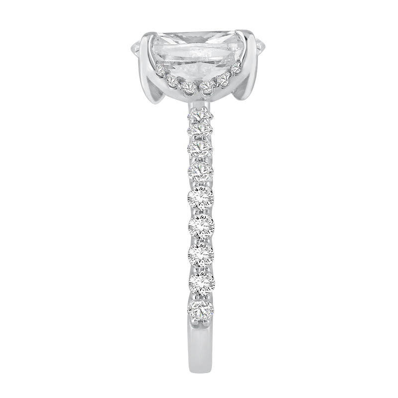 Elongated Cushion Lab Grown Diamond 3 3/4ctw. Classic Engagement Ring in 14k White Gold image number null