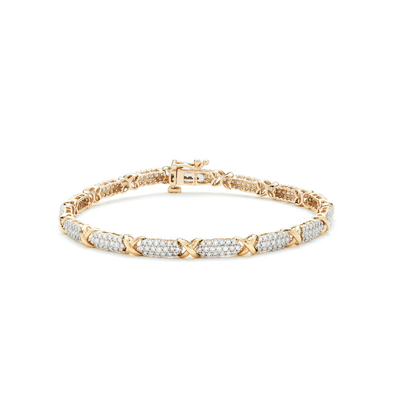 Marianne, 10kt. YG Lab Grown Diamond Fashion X-Link Bracelet image number null