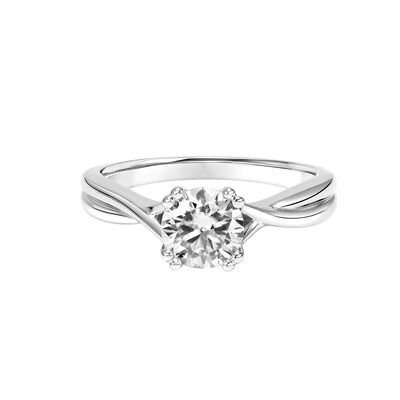 Brilliant-Cut 1ctw. Moissanite Solitaire Engagement Ring in Sterling Silver
