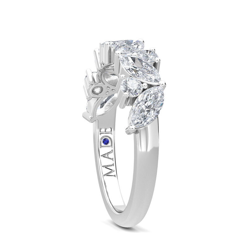 Lab Grown Diamond 2ctw. Marquise & 14k White Gold Anniversary Ring image number null