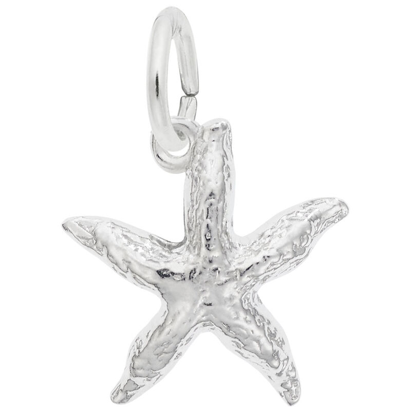 Starfish Charm in 14K White Gold image number null