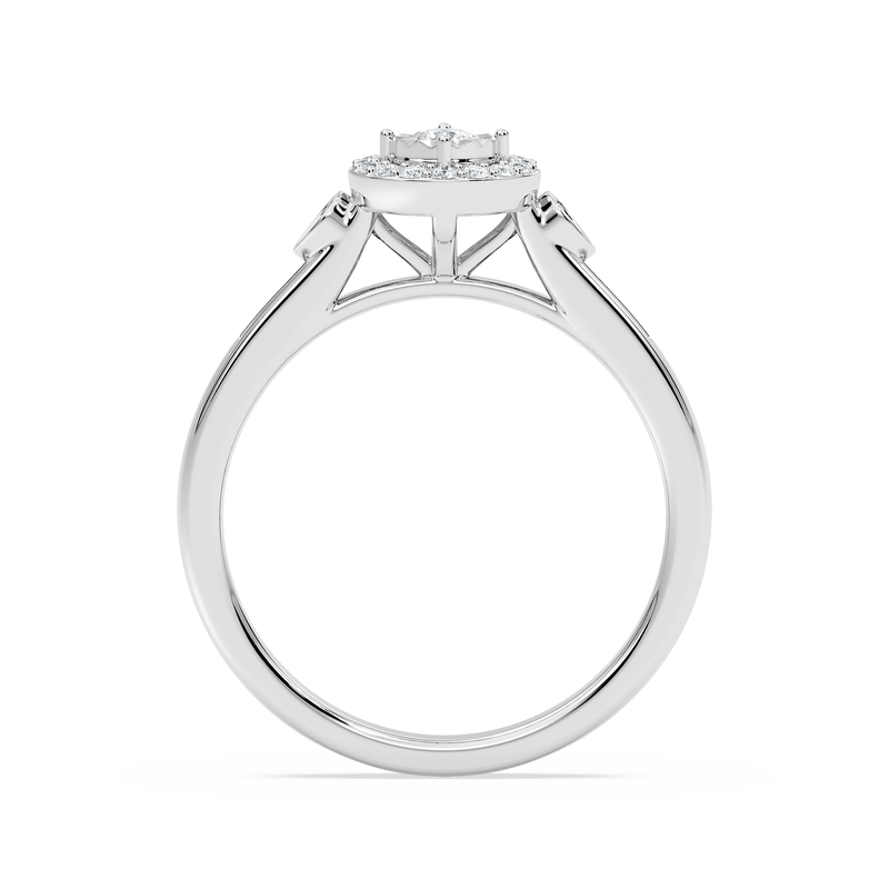 Lab Grown Diamond 1/4ctw. Promise Ring in Sterling Silver image number null