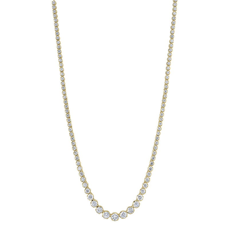 Shy Creation Diamond 6ctw. Tennis Necklace in 14k Yellow Gold image number null