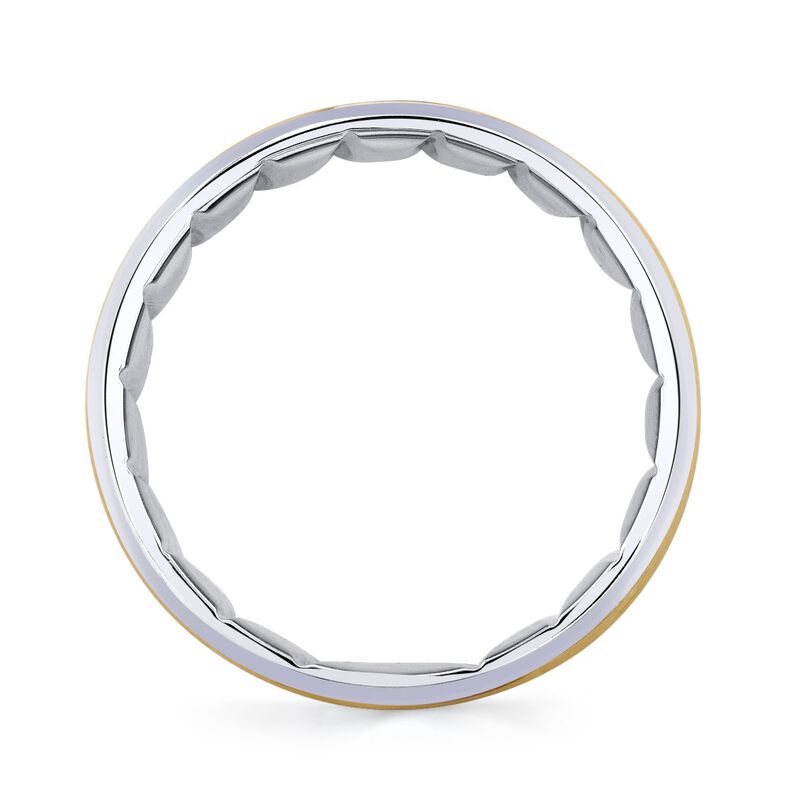 Men's MFIT 8mm Band in 10k White & Yellow Gold image number null